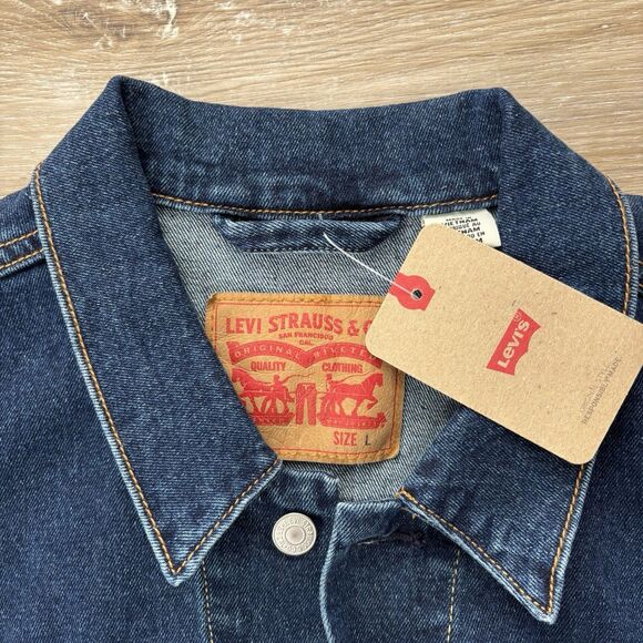 Levis Denim Jacket Mens Large Blue Brand New With Tags Trucker Jean Jacket - Picture 2 of 6